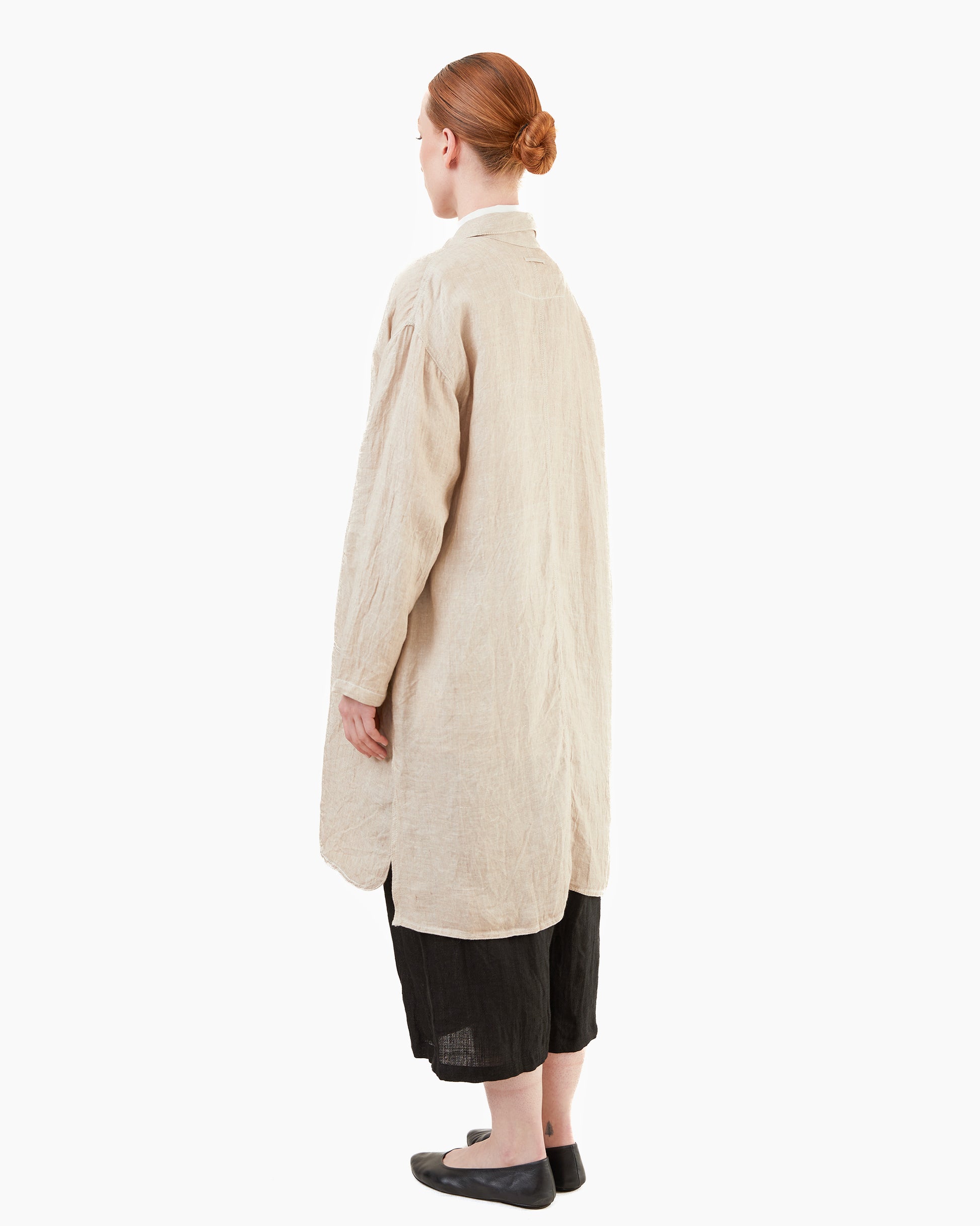 Guptiha Women's Hemp Denim Coat in Flax