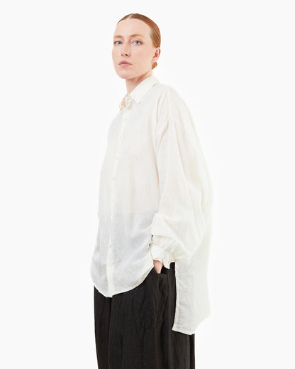Guptiha Cotton/Silk Voile Shirt in Natural