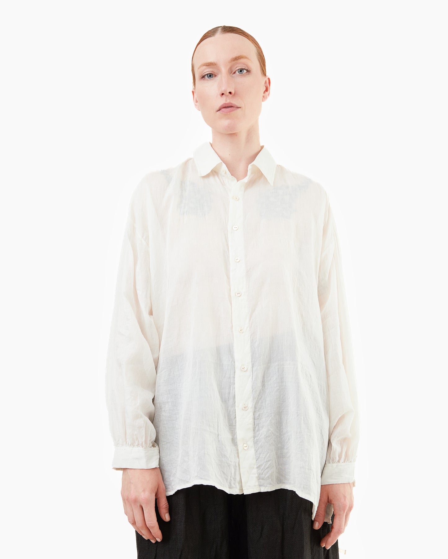 Guptiha Cotton/Silk Voile Shirt in Natural