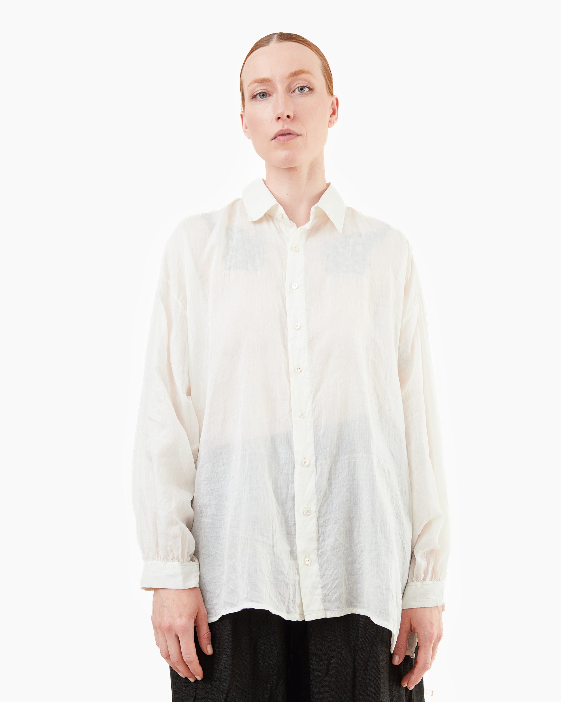 Guptiha Cotton/Silk Voile Shirt in Natural