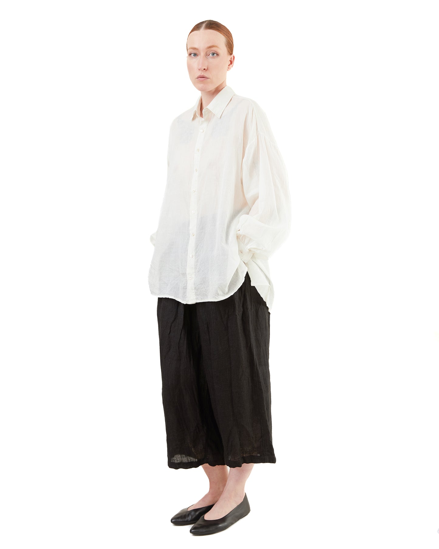 Guptiha Cotton/Silk Voile Shirt in Natural