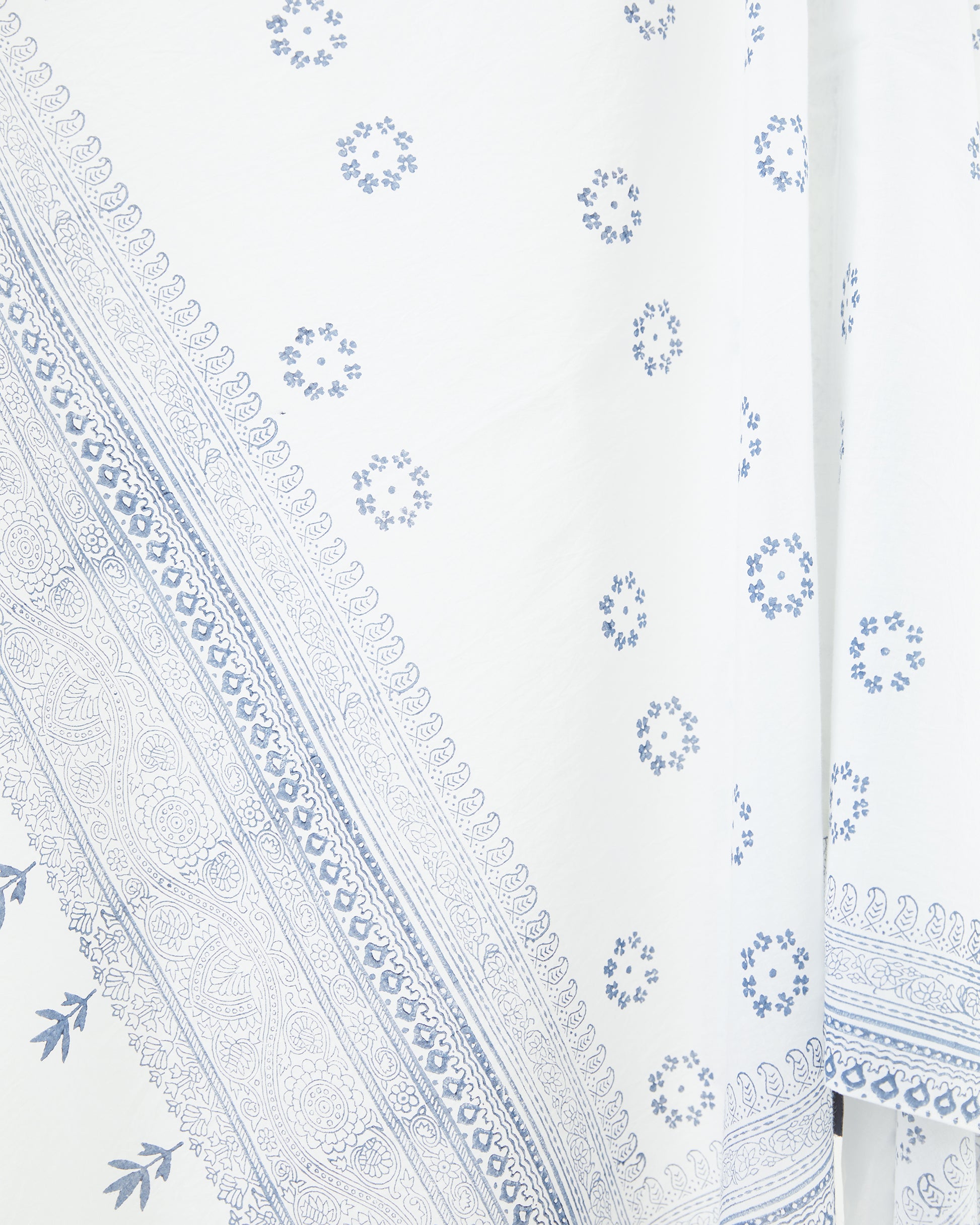 Guptiha Silk Tasseled Scarf in White