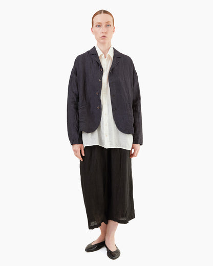 Guptiha 60's Linen Jacket in Black