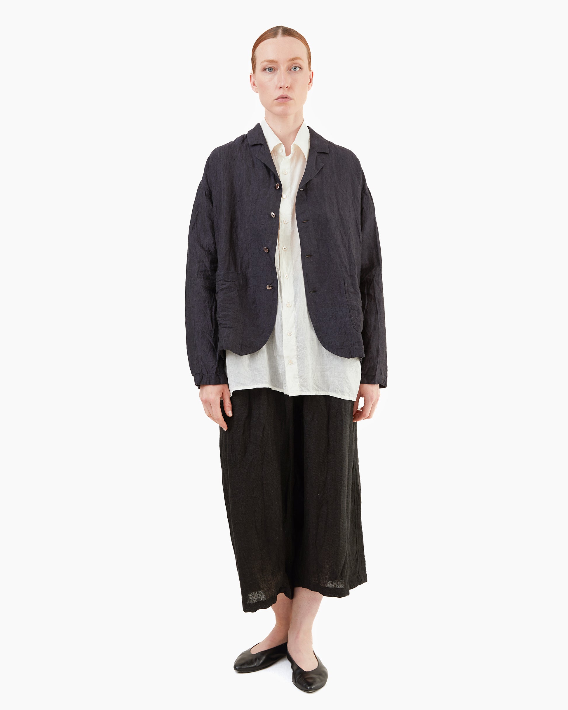 Guptiha Linen Gauze Pants in Black