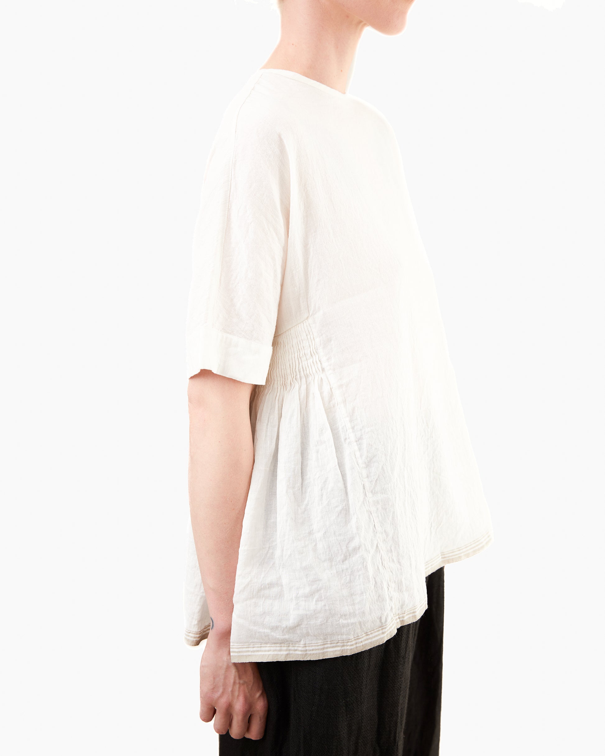 Guptiha Cotton Linen Shirt in Off White