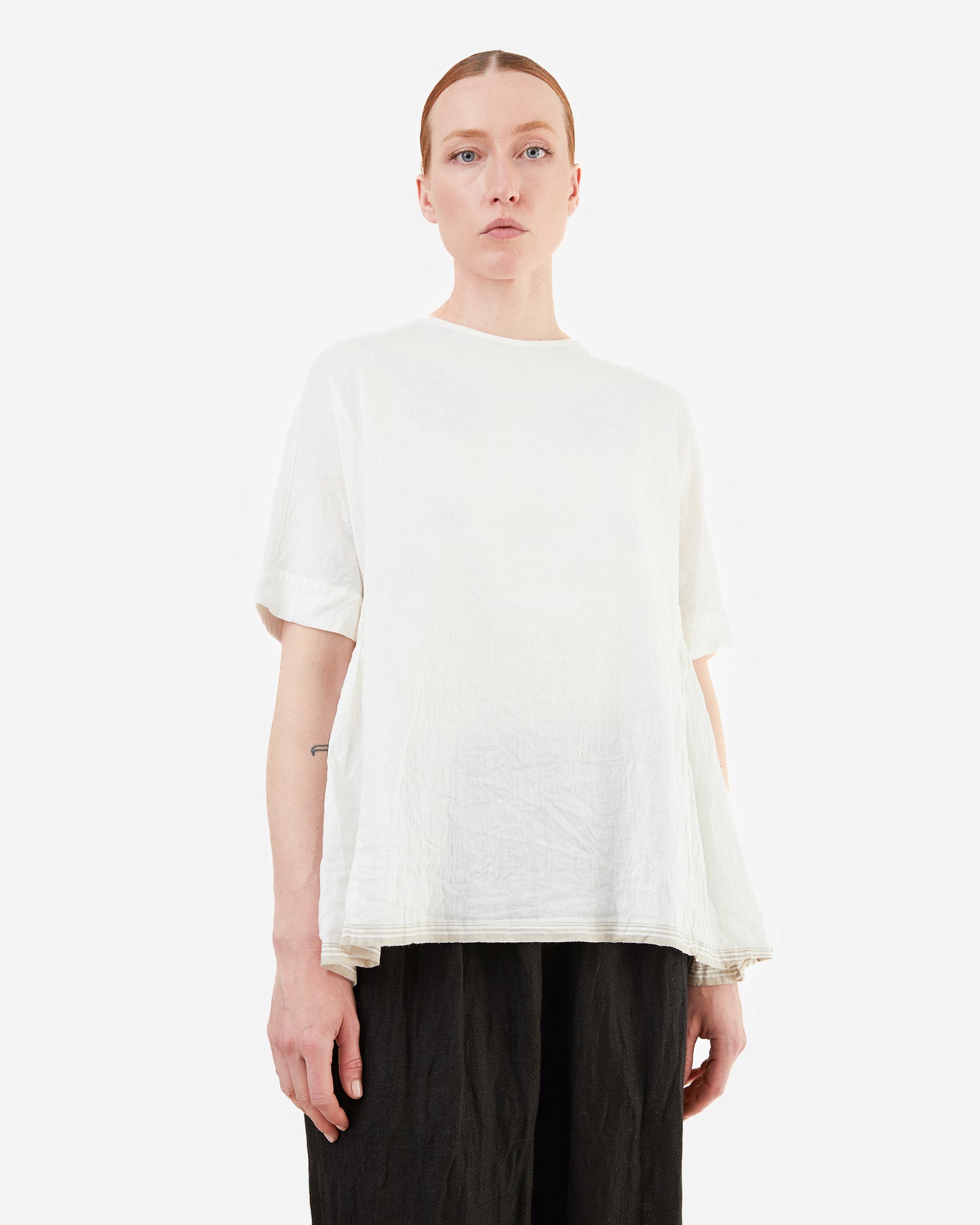 Guptiha Cotton Linen Shirt in Off White