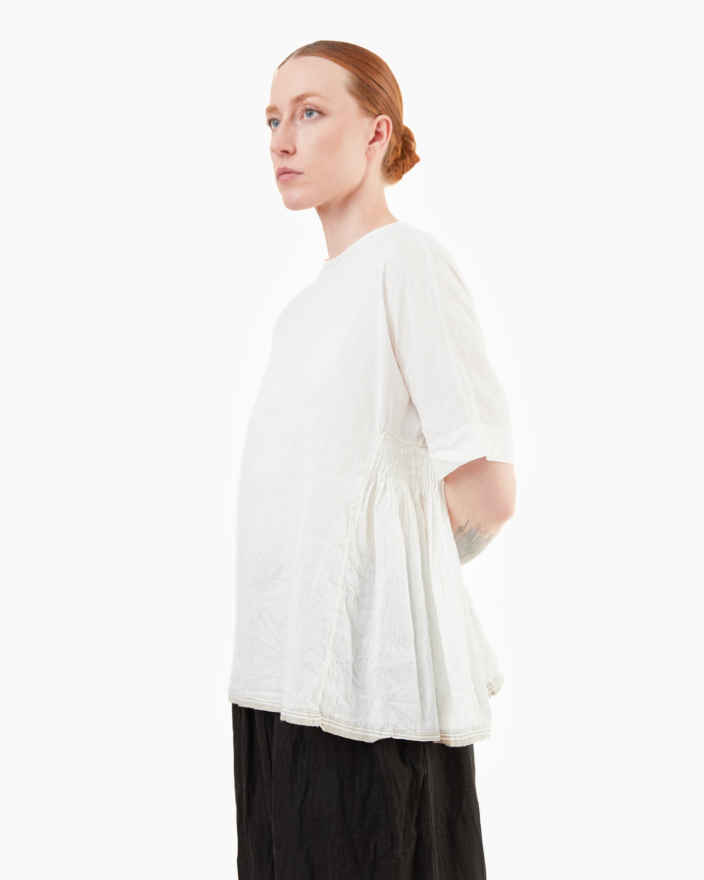 Guptiha Cotton Linen Shirt in Off White