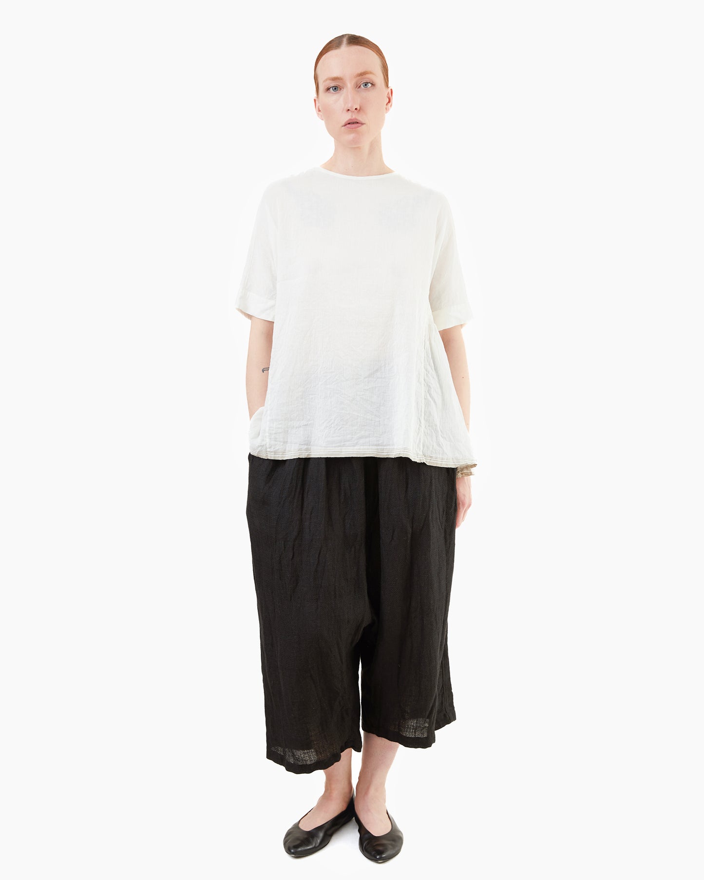 Guptiha Cotton Linen Shirt in Off White