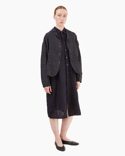 Guptiha Teori Linen 40 Dress in Navy
