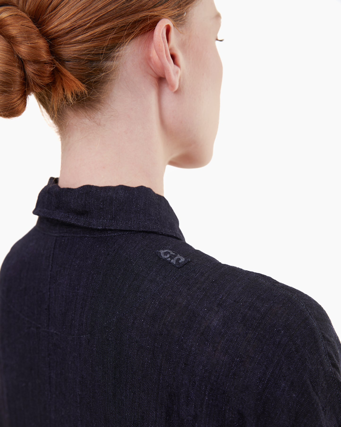 Guptiha Teori Linen 40 Dress in Navy