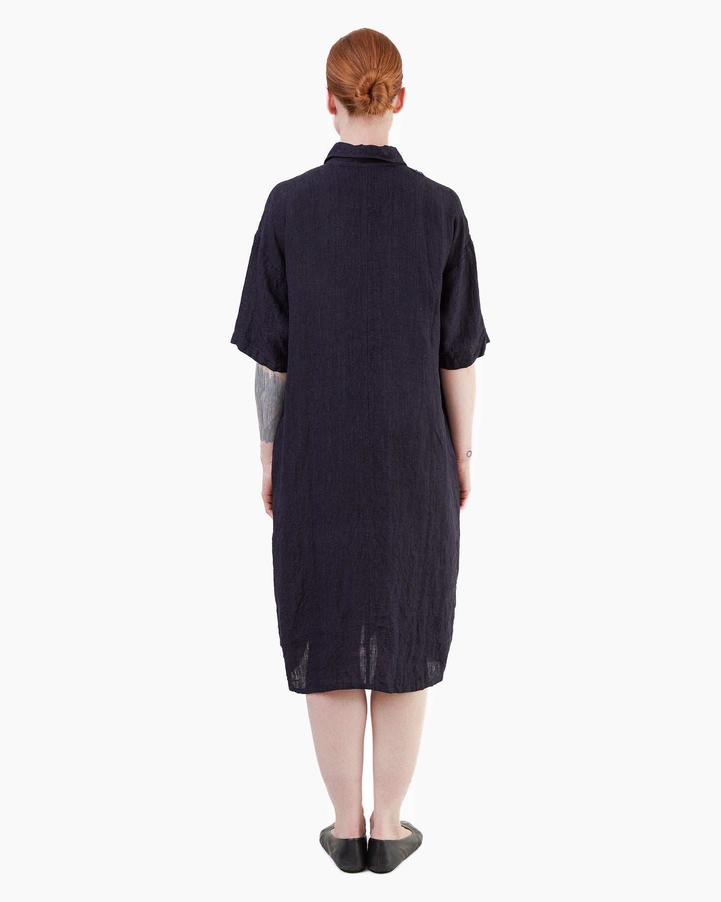 Guptiha Teori Linen 40 Dress in Navy