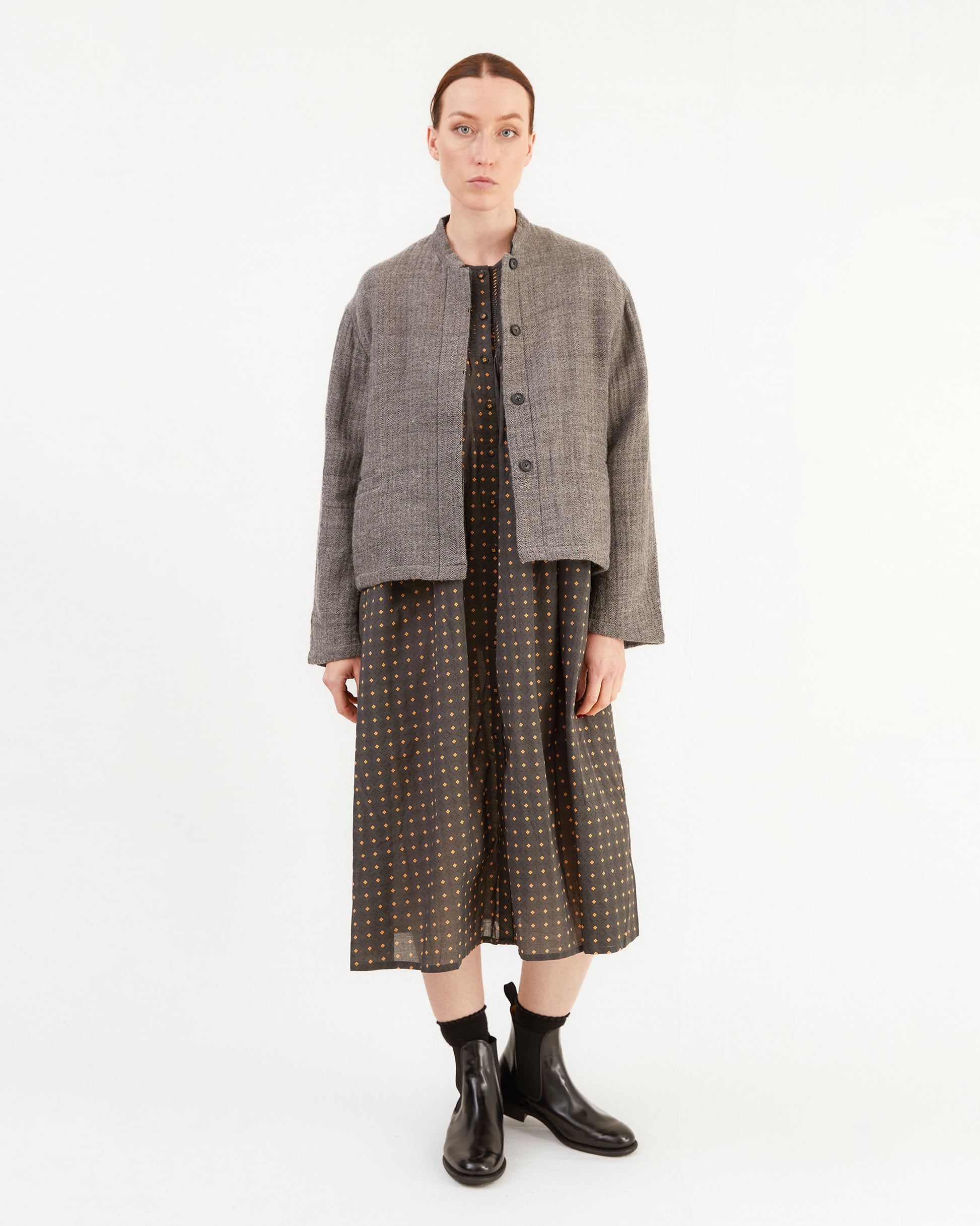 Maison De Soil Mini Pintuck Dress in Flower Print