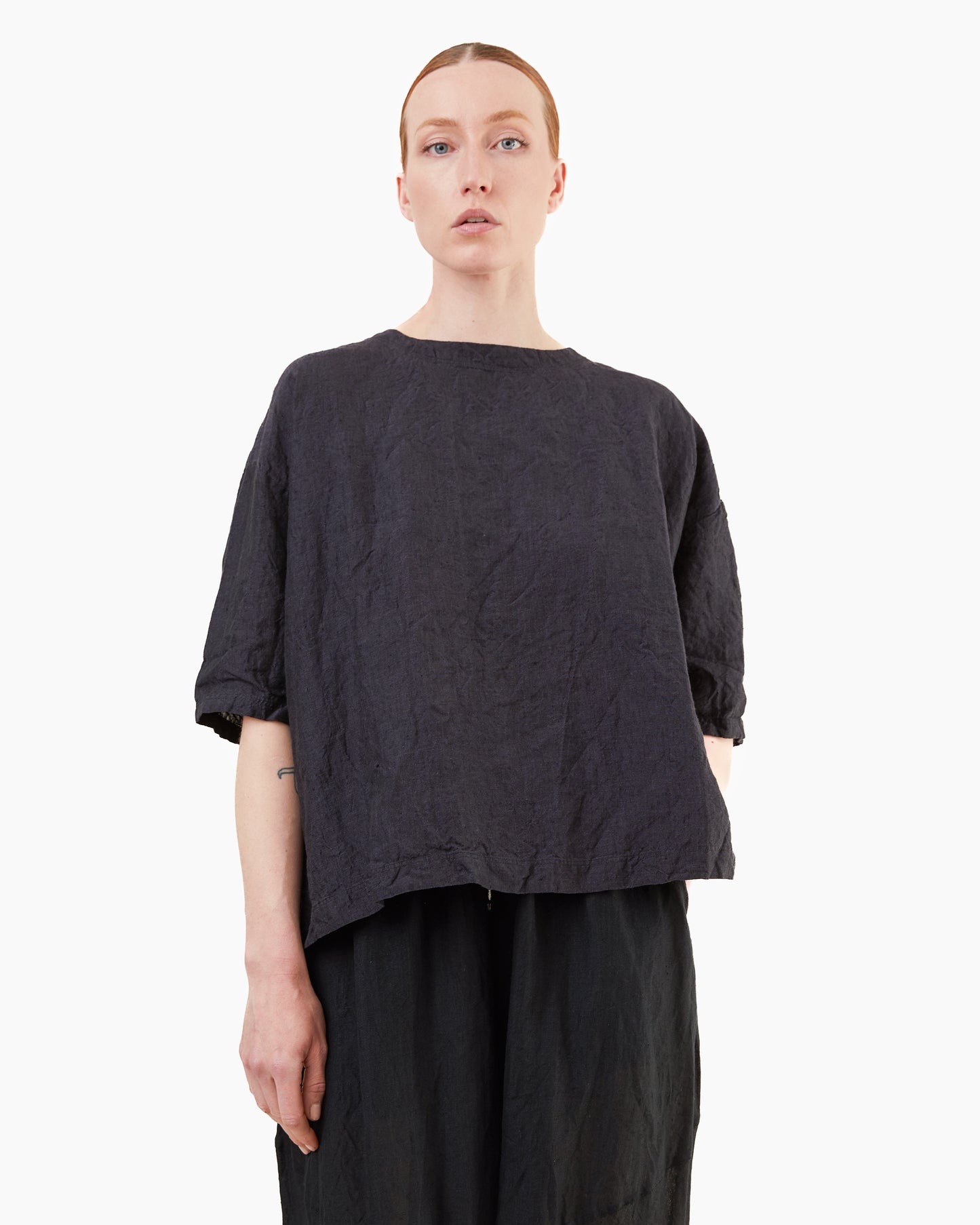 Guptiha Teori Linen 60 Shirt in Black