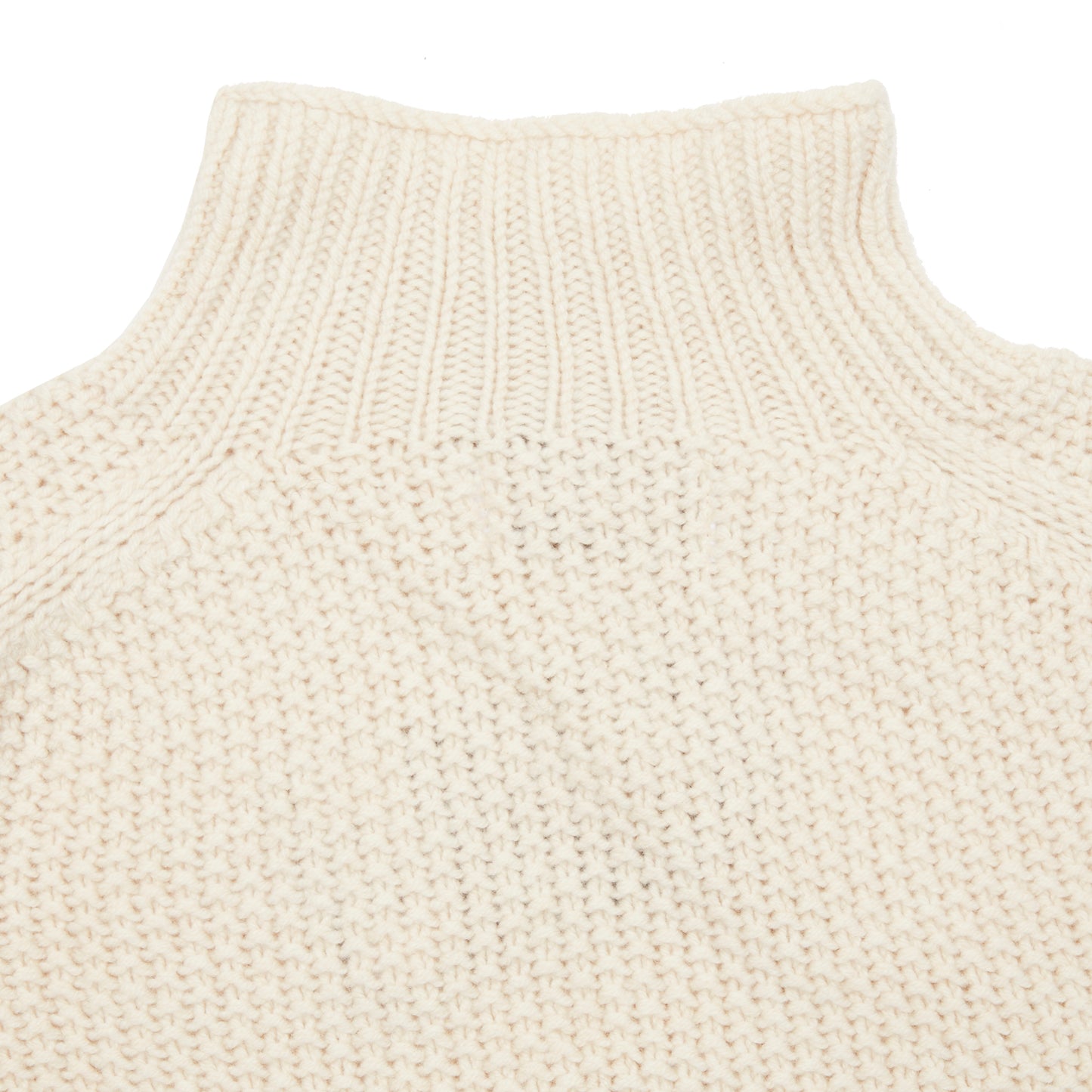 Harley Women's Moss Stitch High Neck Jumper in Almond