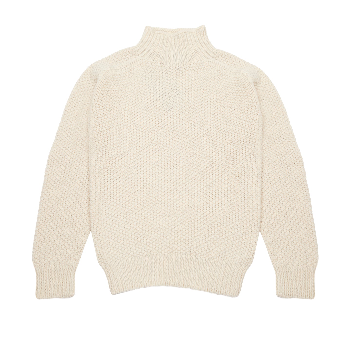 Harley Women's Moss Stitch High Neck Jumper in Almond
