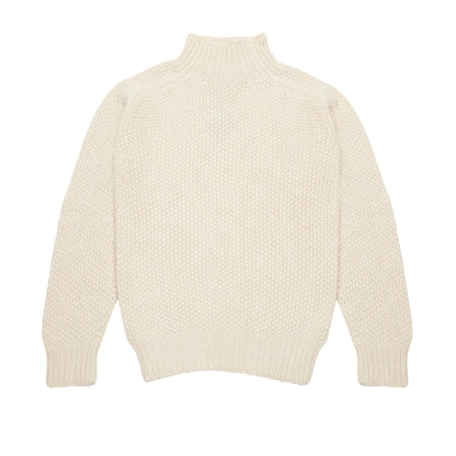 Harley Women's Moss Stitch High Neck Jumper in Almond