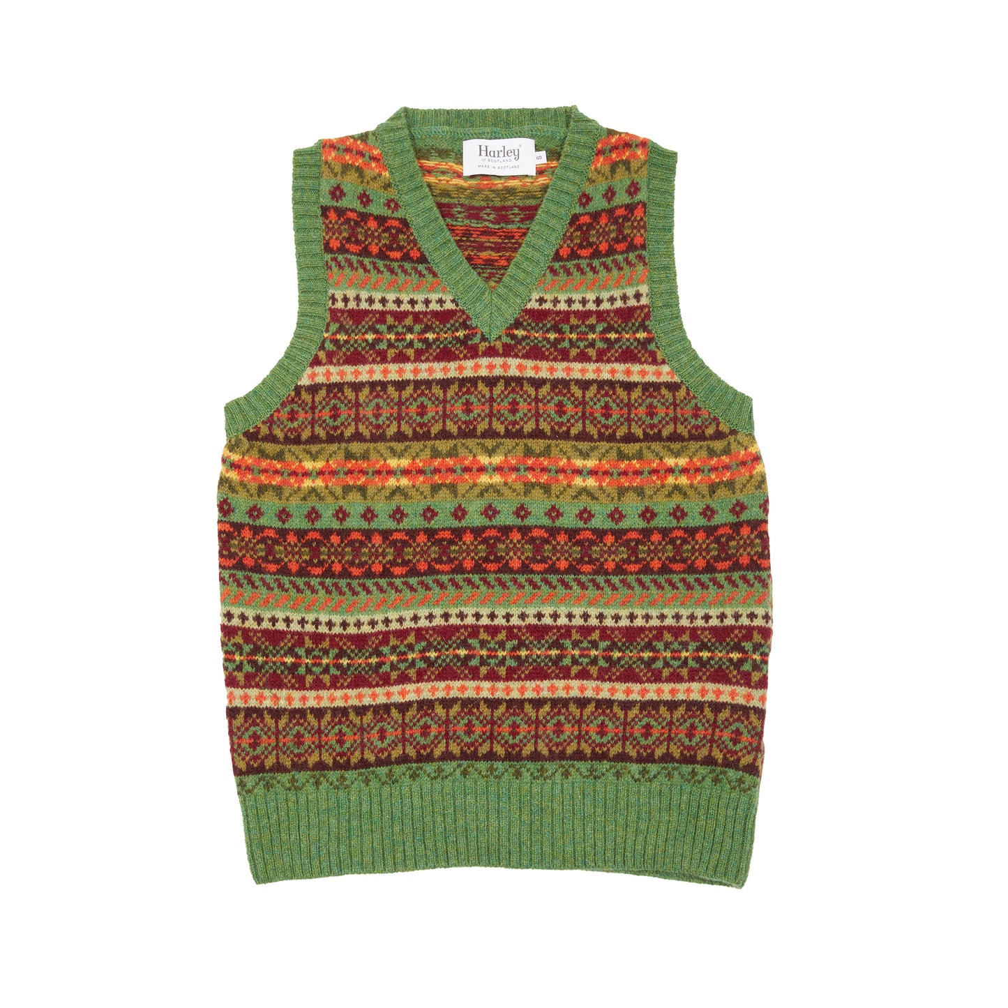 Harley V-neck Fair Isle Slipover in Baize