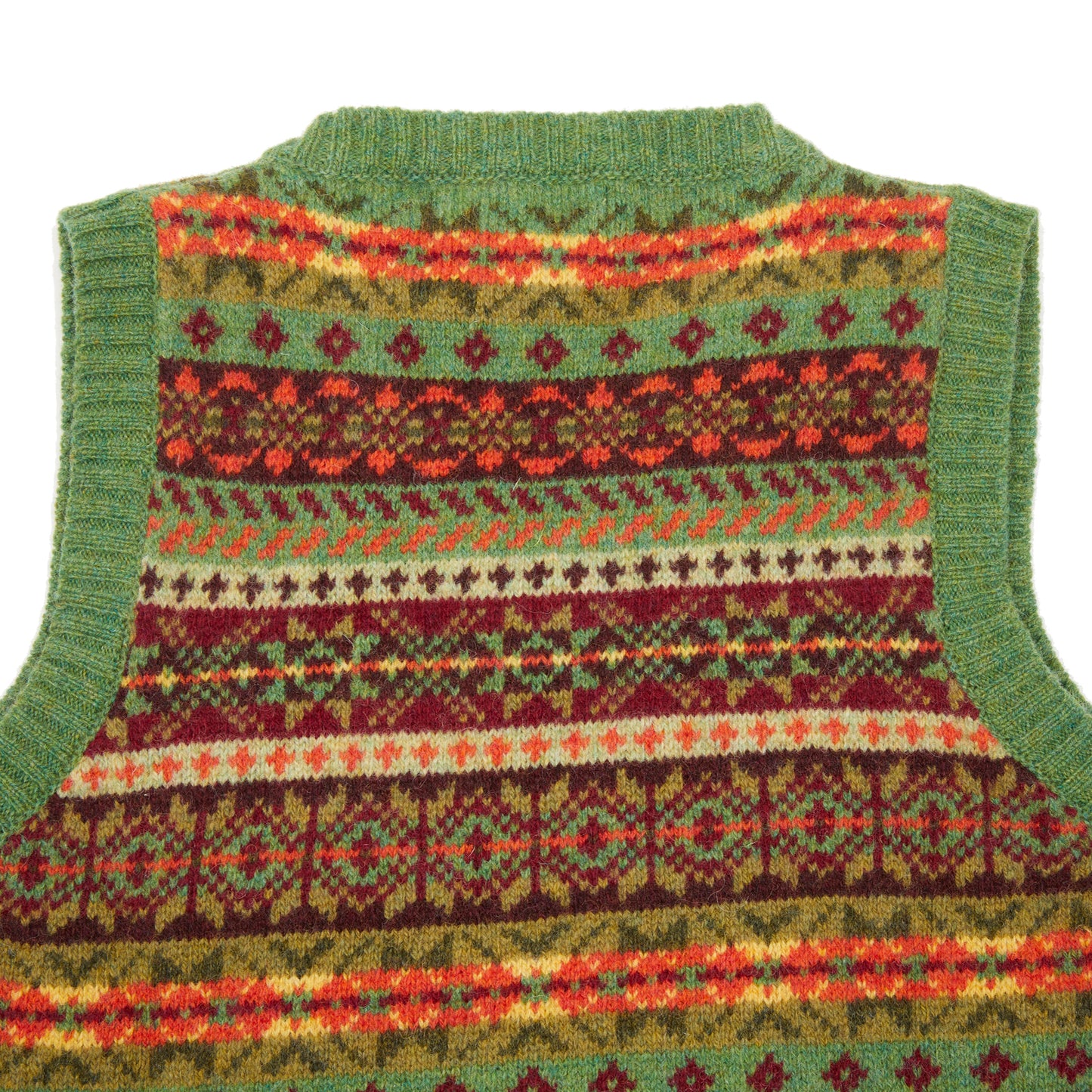 Harley V-neck Fair Isle Slipover in Baize