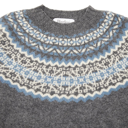 Harley Fair Isle Yoke Jumper in Basalt