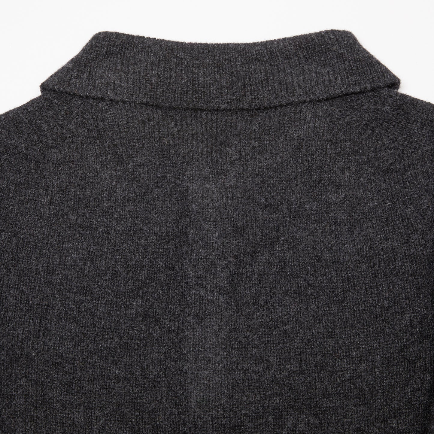Harley Lambswool Knit Polo Jumper in Charcoal