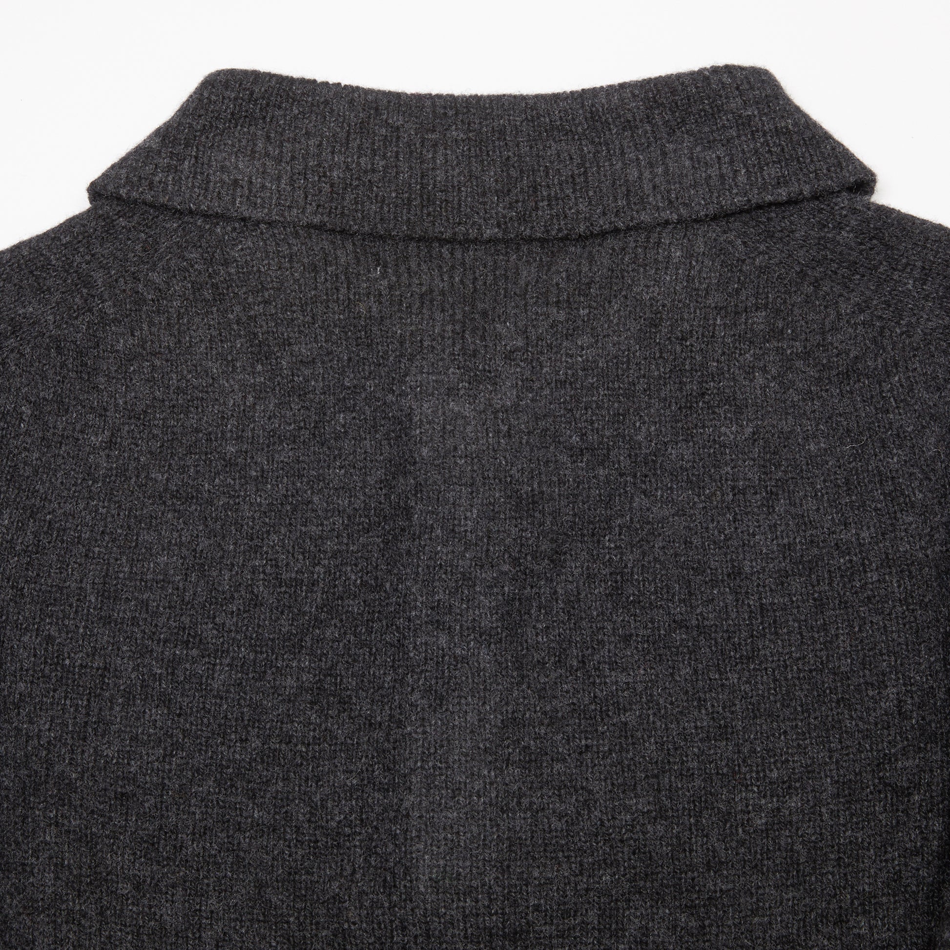 Harley Lambswool Knit Polo Jumper in Charcoal