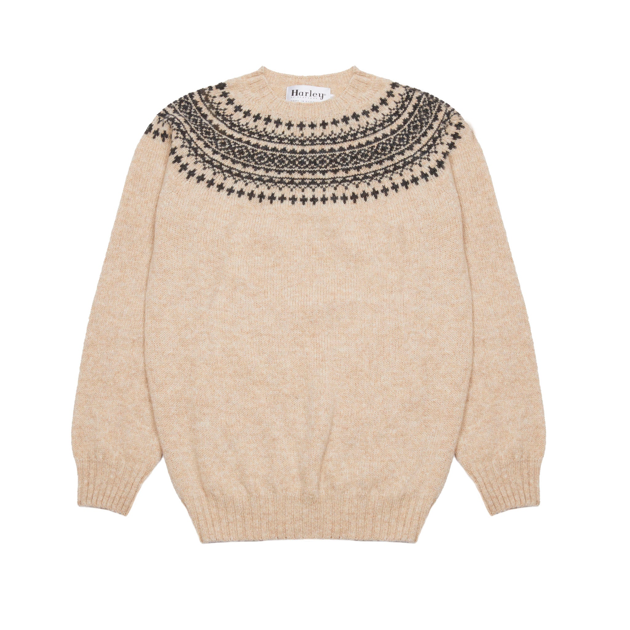 Harley of Scotland Mens Seamless Saddle Shoulder Shetland