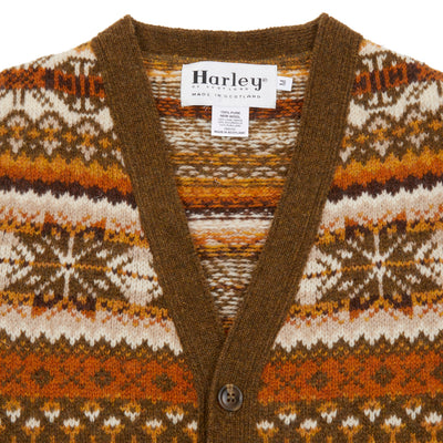 Harley Fair Isle Waistcoat in Dark Olive