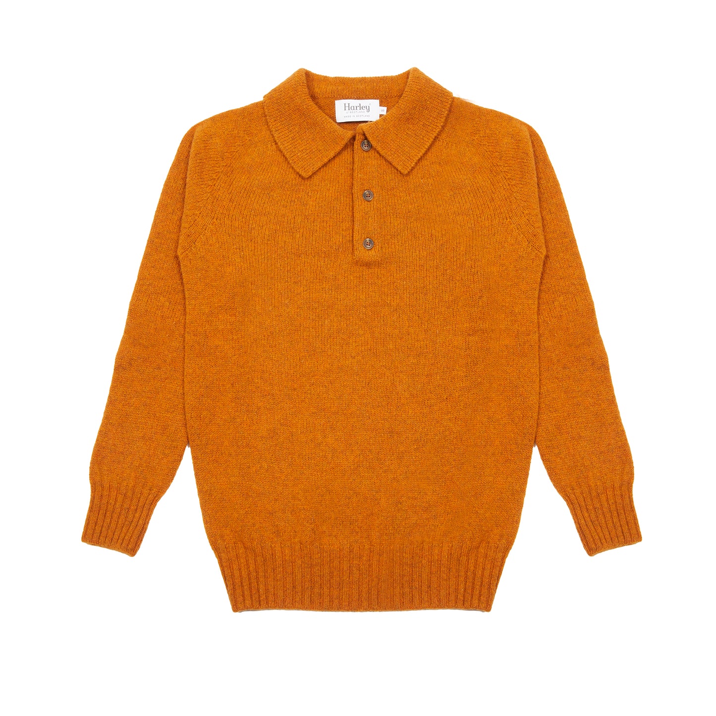 Harley Supersoft Knit Polo Jumper in Amber