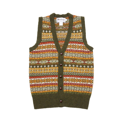 Harley Fair Isle Waistcoat in Pineshadow