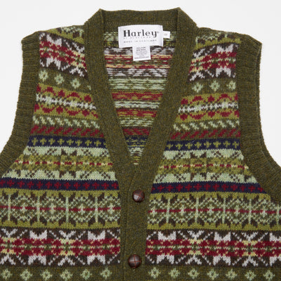 Harley Fair Isle Waistcoat in Scots Pine 2