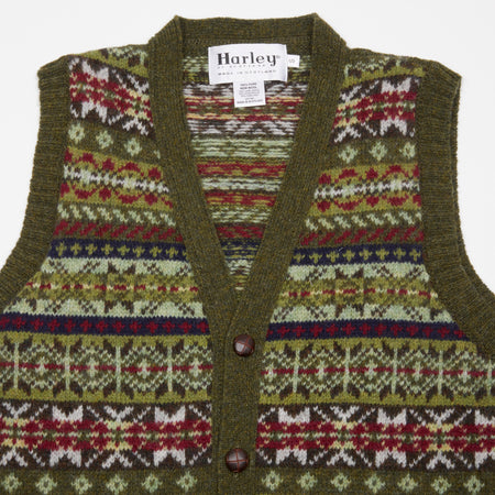 Harley Fair Isle Waistcoat in Scots Pine