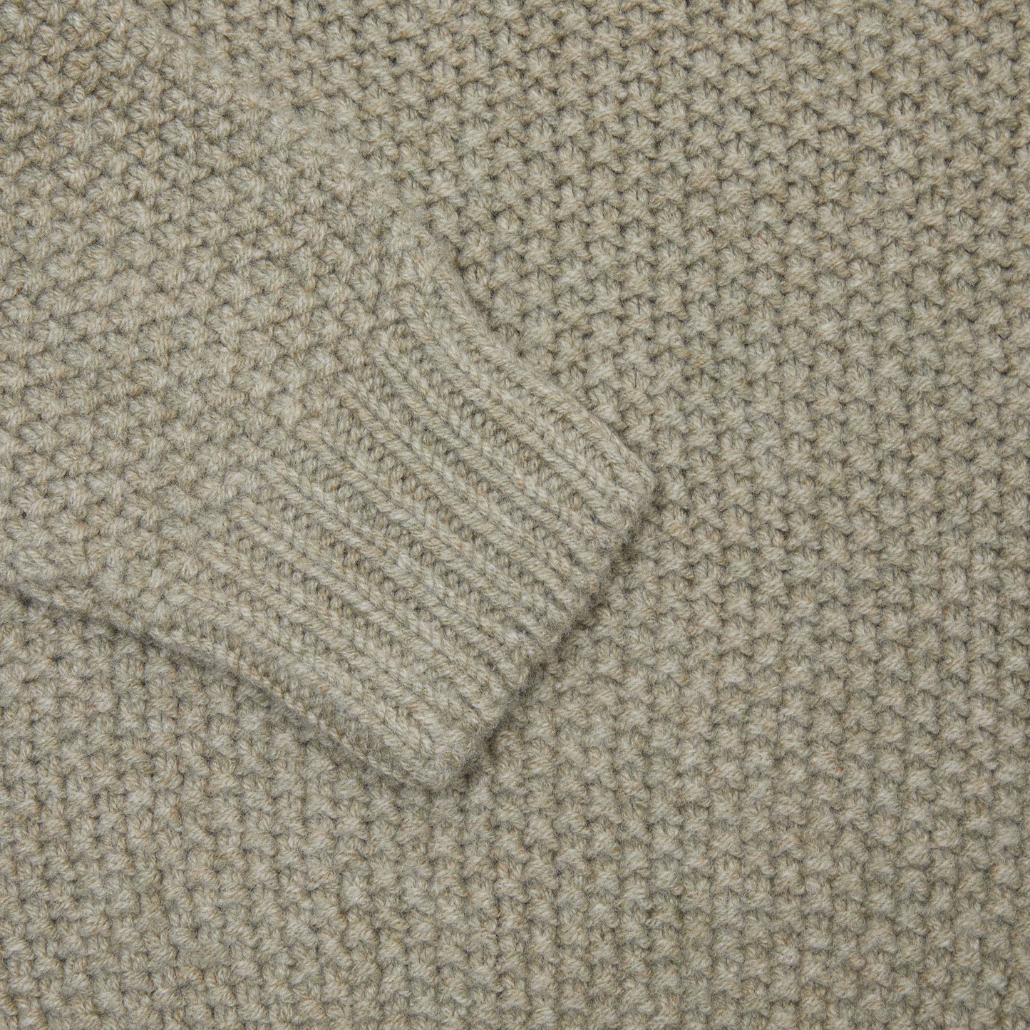 Harley Women's Moss Stitch High Neck Jumper in Greensand