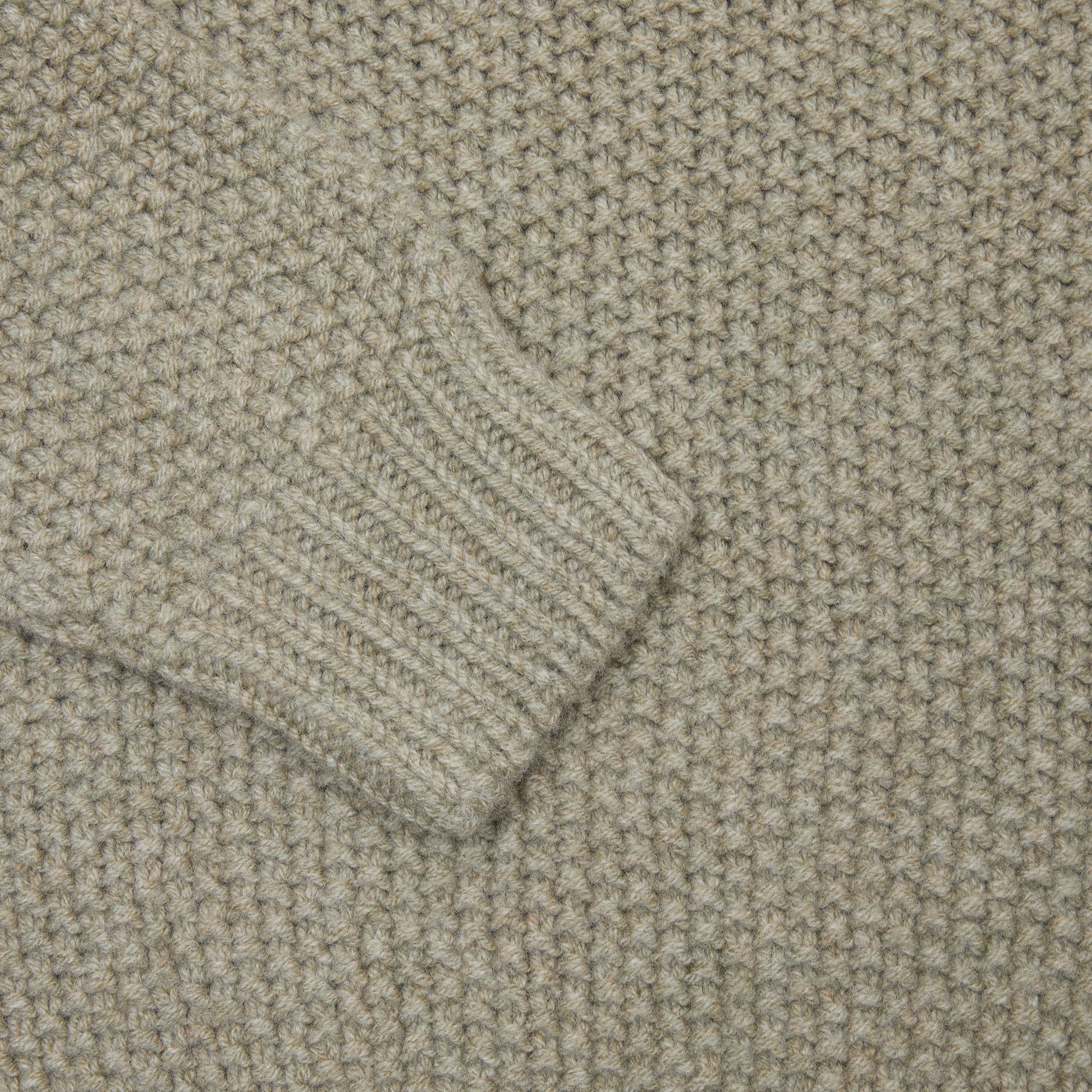 Harley Women's Moss Stitch High Neck Jumper in Greensand