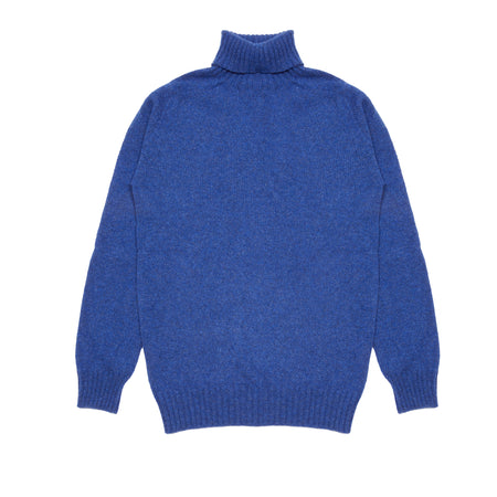 Harley Lambswool Polo Neck Jumper in Electric Indigo