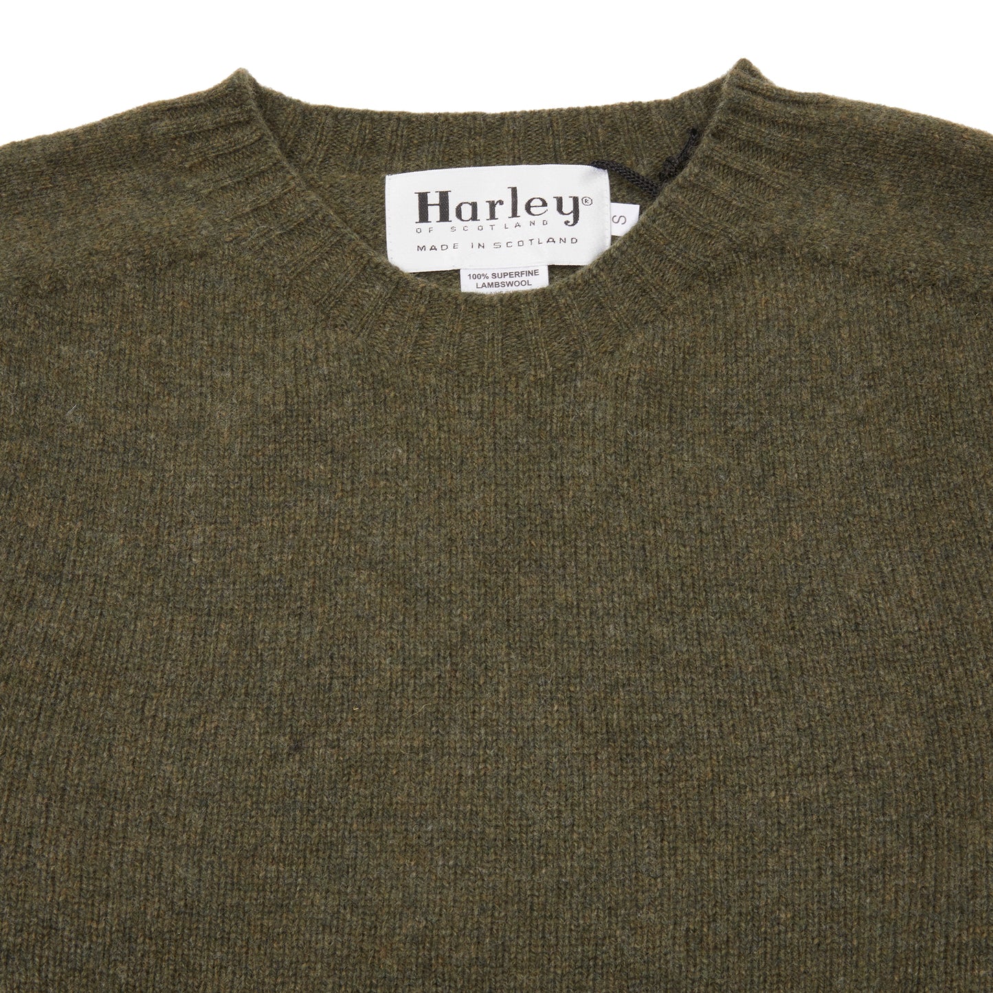 Harley Crew-Neck Lambswool Jumper in Loden