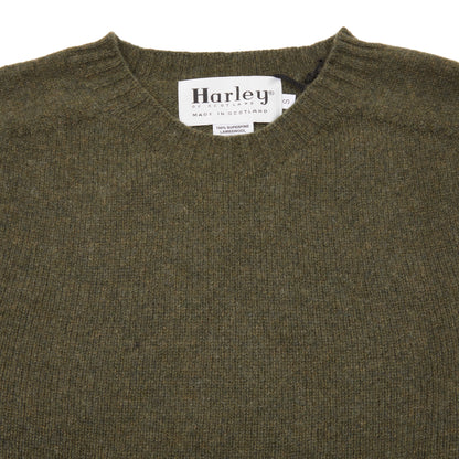 Harley Crew-Neck Lambswool Jumper in Loden