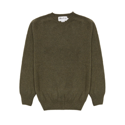 Harley Crew-Neck Lambswool Jumper in Loden