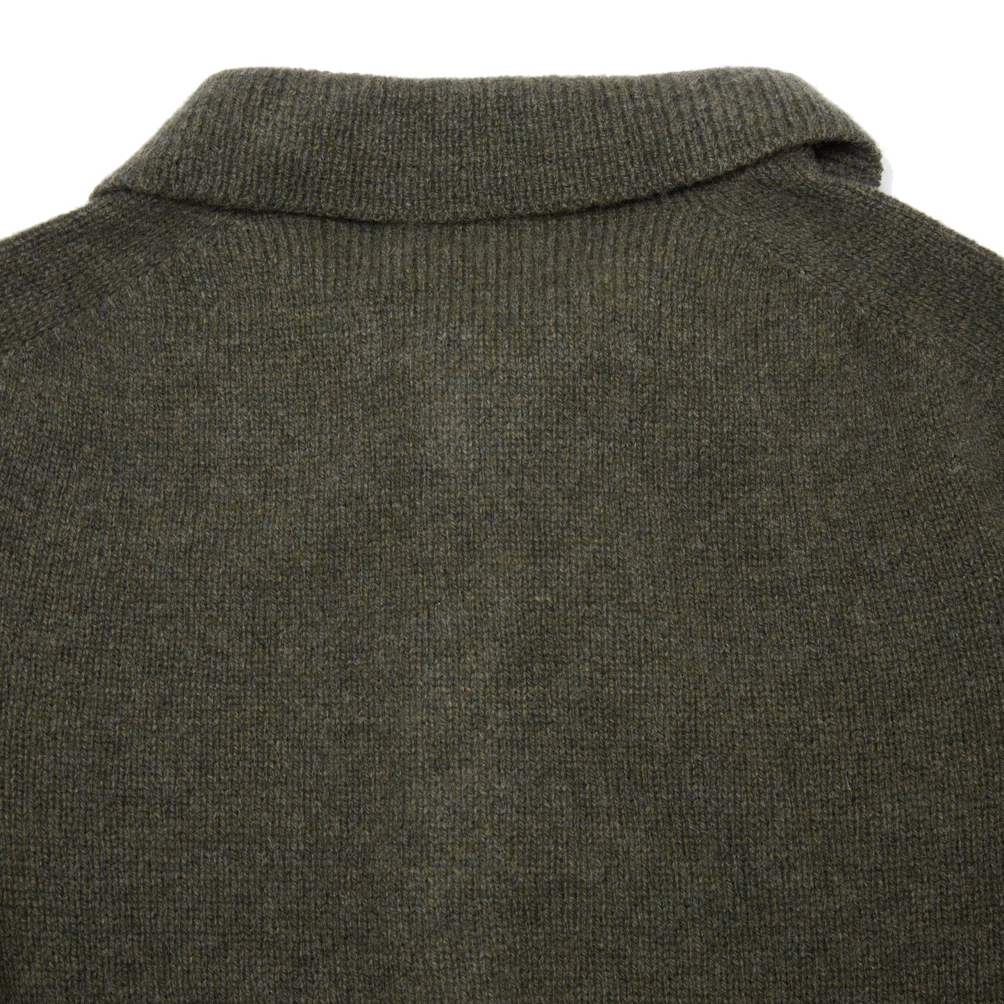 Harley Lambswool Knit Polo Jumper in Loden