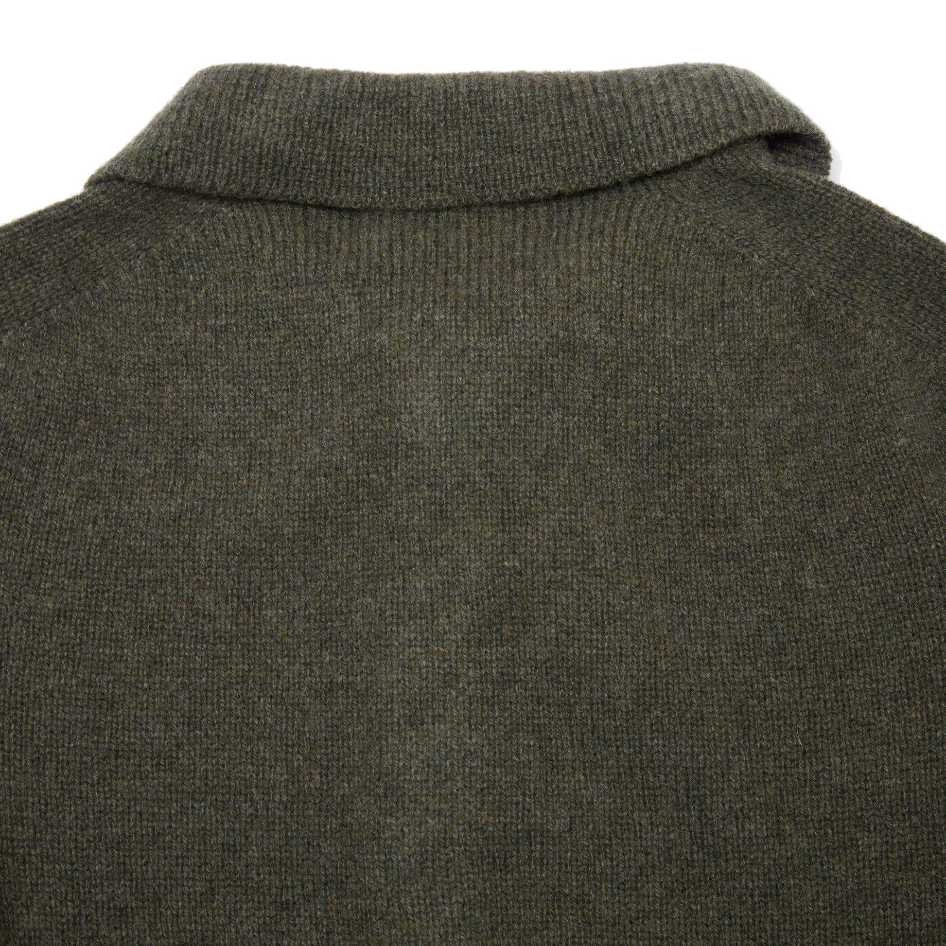 Harley Lambswool Knit Polo Jumper in Loden