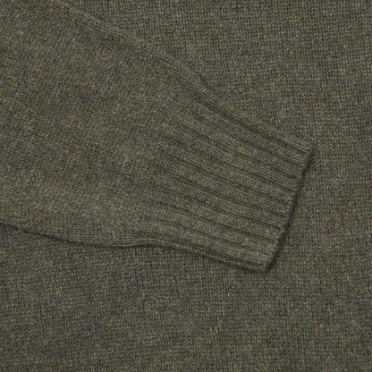 Harley Lambswool Knit Polo Jumper in Loden