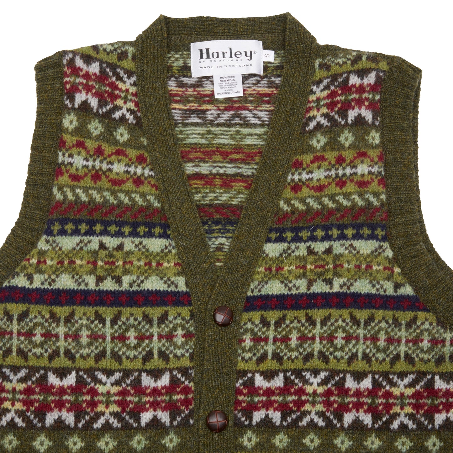 Harley Fair Isle Waistcoat in Scots Pine