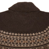 Men's Fair Isle Shawl Collar Sweater in Black 4