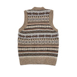 Harley Fair Isle Vest in Mushroom