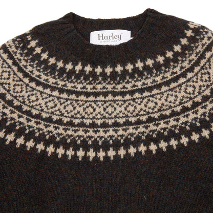 Harley Women's Fair Isle Yoke Jumper in Volcano/Cameo
