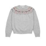 Harley Women's Fair Isle Yoke Jumper in Silver