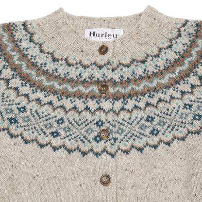 Harley Women's Glenugie Nep High Button Cardigan in Mull 2