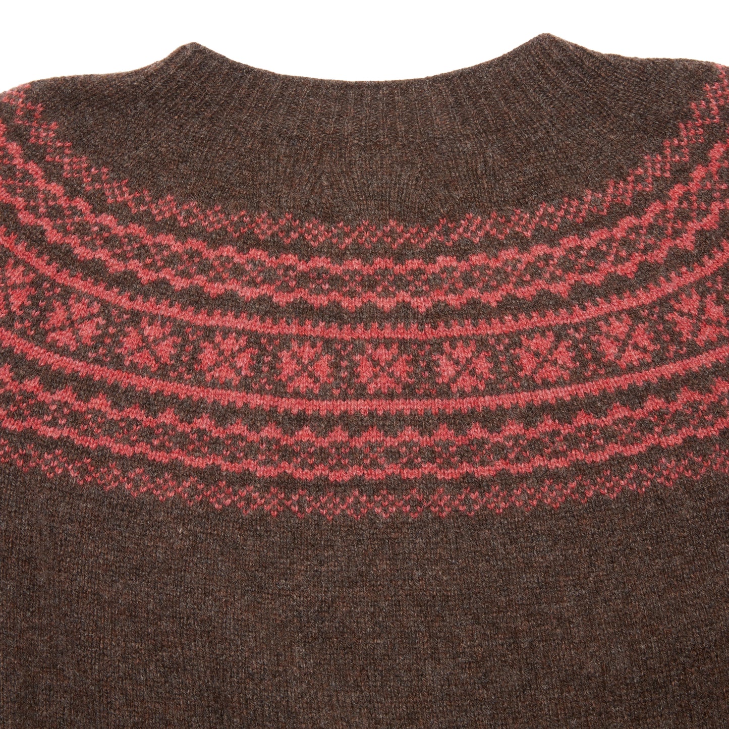 Harley Women's Lambswool Fair Isle Yoke Jumper in Porcupine/Cinder