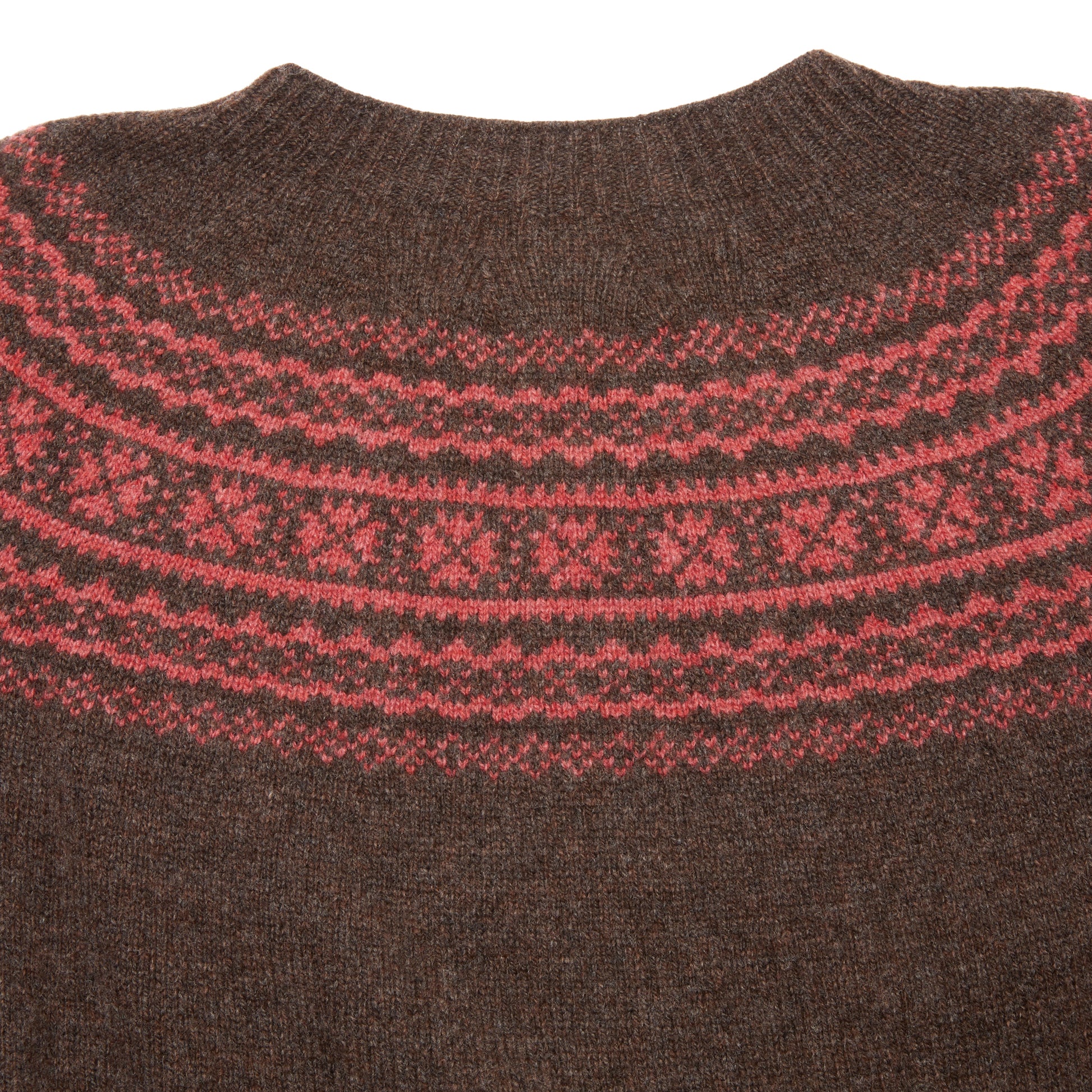 Harley Women's Lambswool Fair Isle Yoke Jumper in Porcupine/Cinder