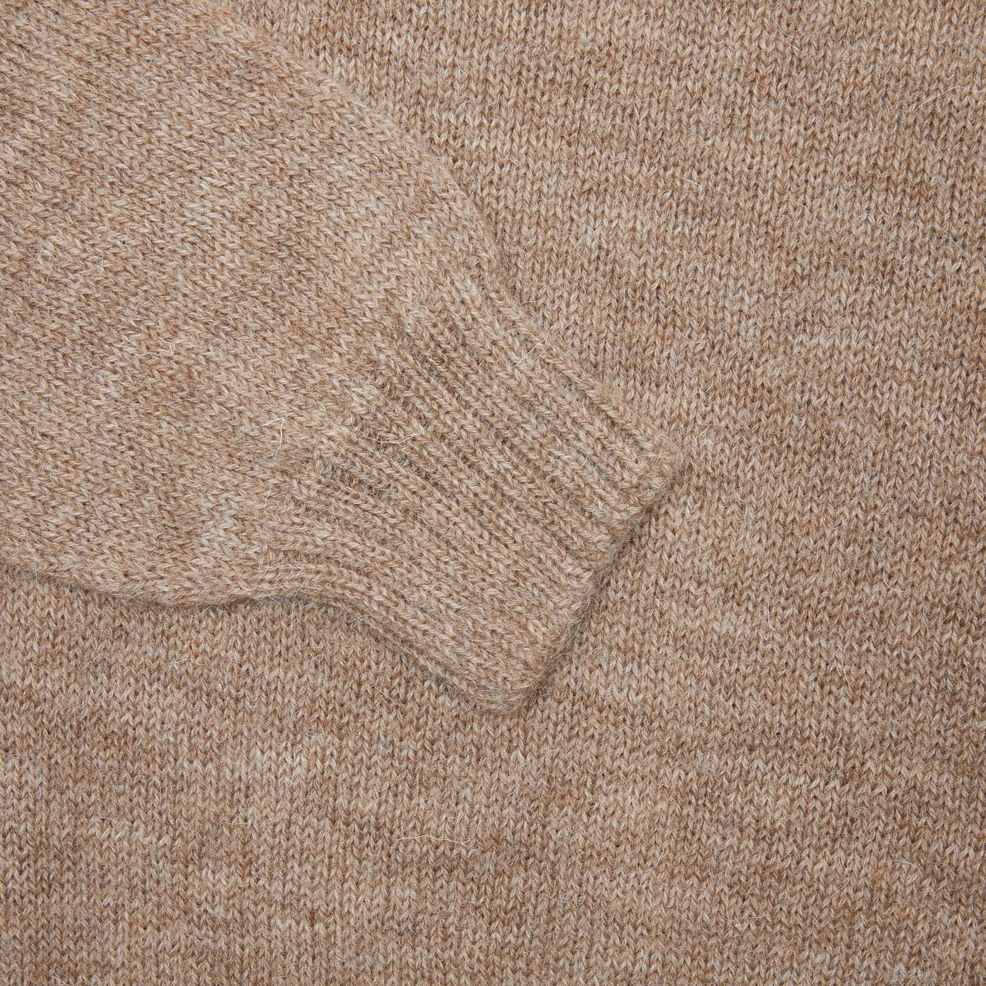 Harley Voe True Shetland Fair Isle Yoke Jumper in Fawn