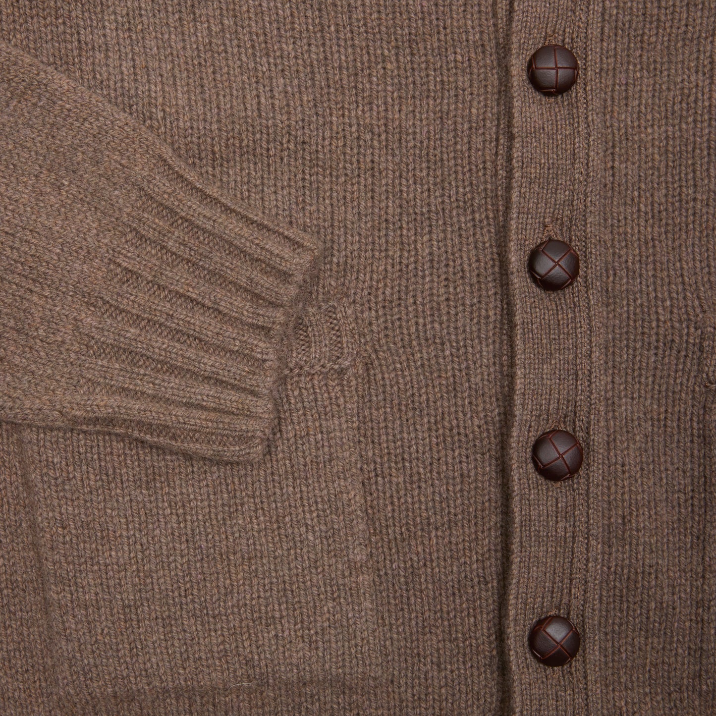 Harley Lambswool Cardigan in Wildebeast 3